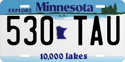 MN license plate 530TAU