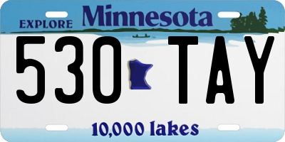 MN license plate 530TAY