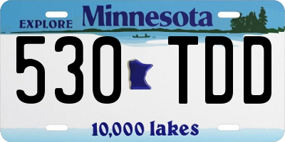 MN license plate 530TDD