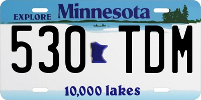 MN license plate 530TDM