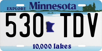 MN license plate 530TDV