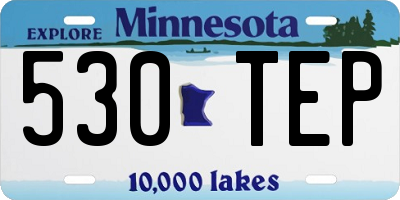 MN license plate 530TEP