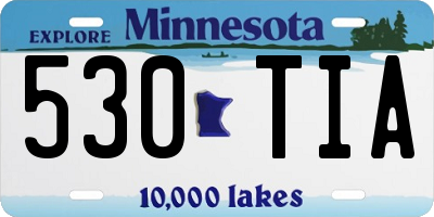 MN license plate 530TIA