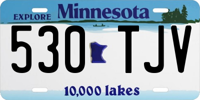 MN license plate 530TJV