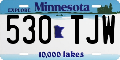 MN license plate 530TJW