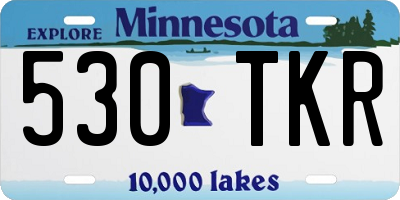 MN license plate 530TKR