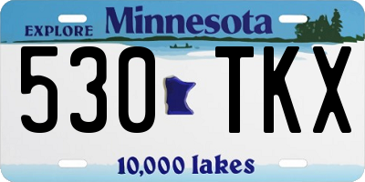 MN license plate 530TKX