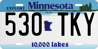 MN license plate 530TKY