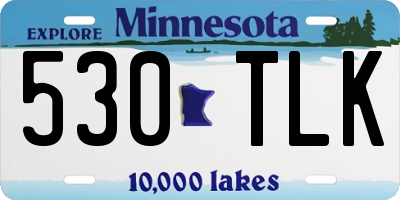 MN license plate 530TLK