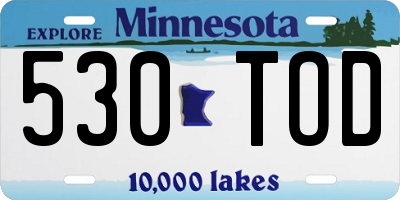 MN license plate 530TOD