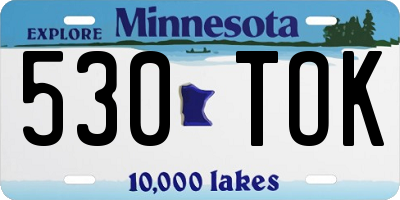 MN license plate 530TOK