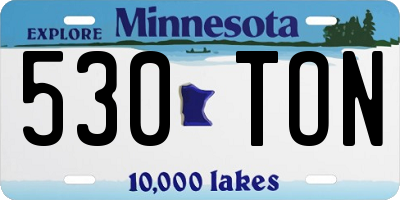 MN license plate 530TON