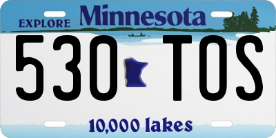 MN license plate 530TOS