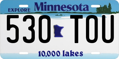 MN license plate 530TOU
