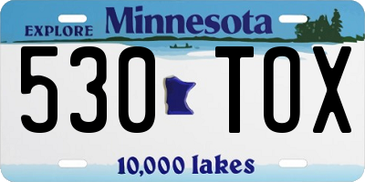 MN license plate 530TOX