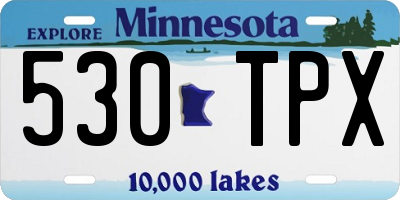 MN license plate 530TPX