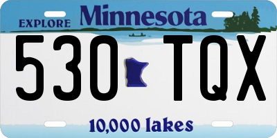 MN license plate 530TQX
