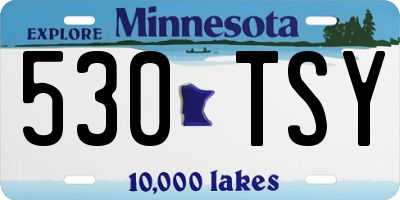 MN license plate 530TSY