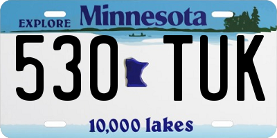 MN license plate 530TUK