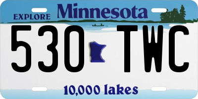MN license plate 530TWC