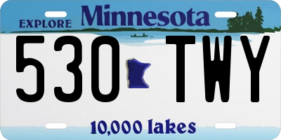MN license plate 530TWY