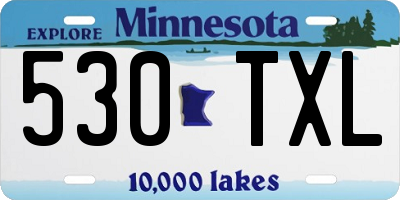 MN license plate 530TXL