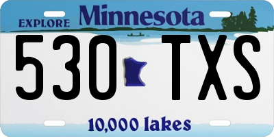 MN license plate 530TXS
