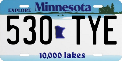 MN license plate 530TYE