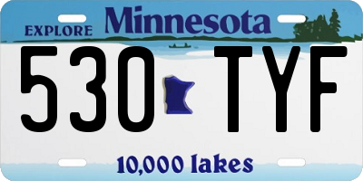 MN license plate 530TYF