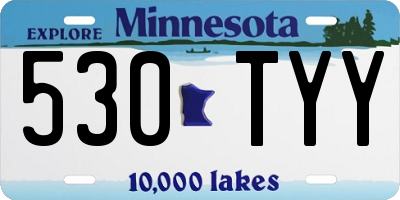 MN license plate 530TYY