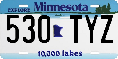 MN license plate 530TYZ