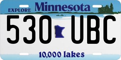 MN license plate 530UBC
