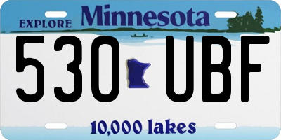 MN license plate 530UBF