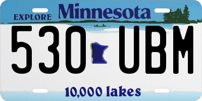 MN license plate 530UBM