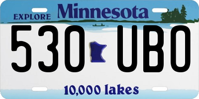 MN license plate 530UBO