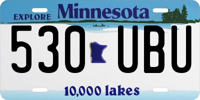 MN license plate 530UBU