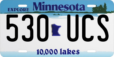 MN license plate 530UCS