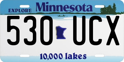 MN license plate 530UCX