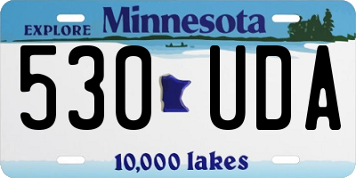 MN license plate 530UDA