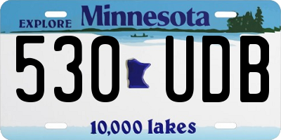 MN license plate 530UDB