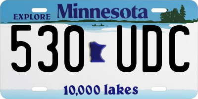 MN license plate 530UDC