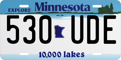 MN license plate 530UDE