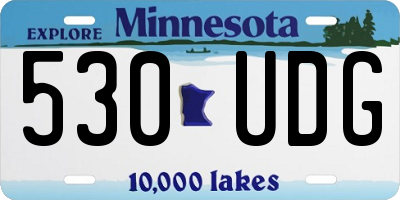 MN license plate 530UDG