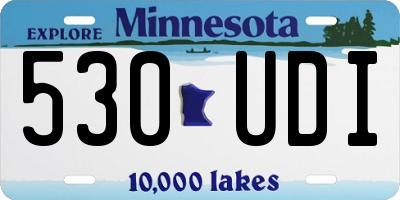 MN license plate 530UDI