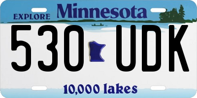 MN license plate 530UDK