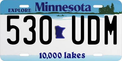 MN license plate 530UDM