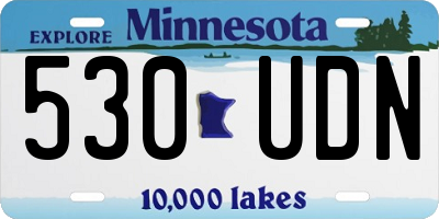 MN license plate 530UDN