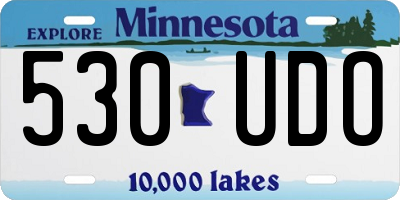 MN license plate 530UDO