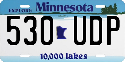 MN license plate 530UDP