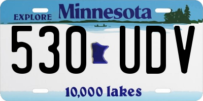 MN license plate 530UDV